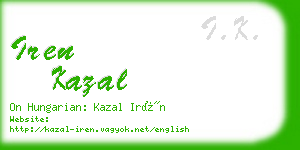 iren kazal business card